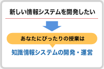 新しい情報システムを開発したい→知識情報システムの開発・運営